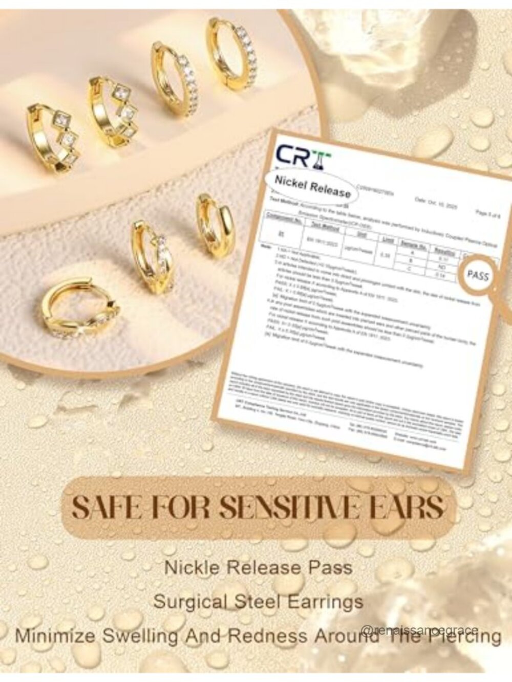 Gold Hoop Earrings Set for Women Hypoallergenic Gold Plated Cartilage Huggie